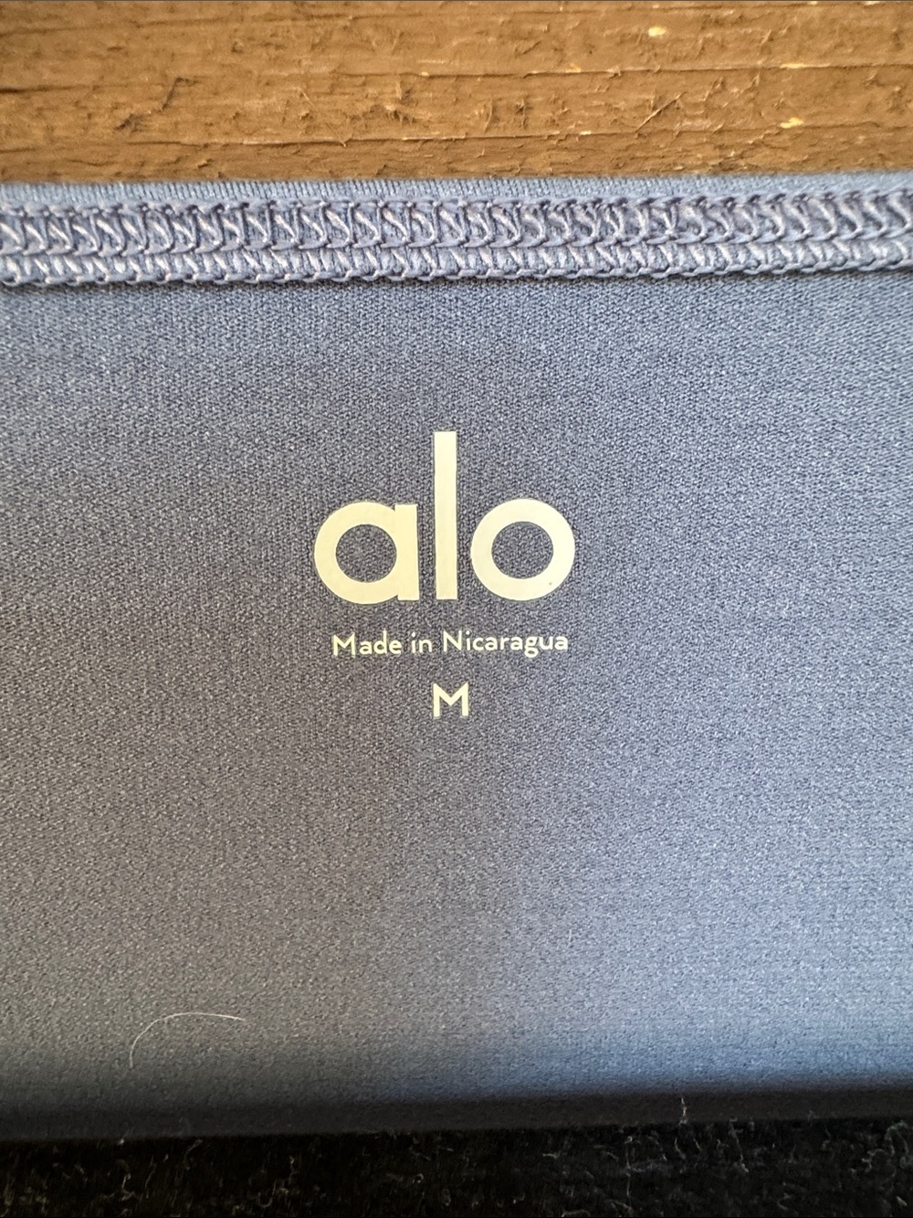 ALO Yoga Dusty Blue Long Sleeve Square Neck Top size Medium - Picture 2 of 5